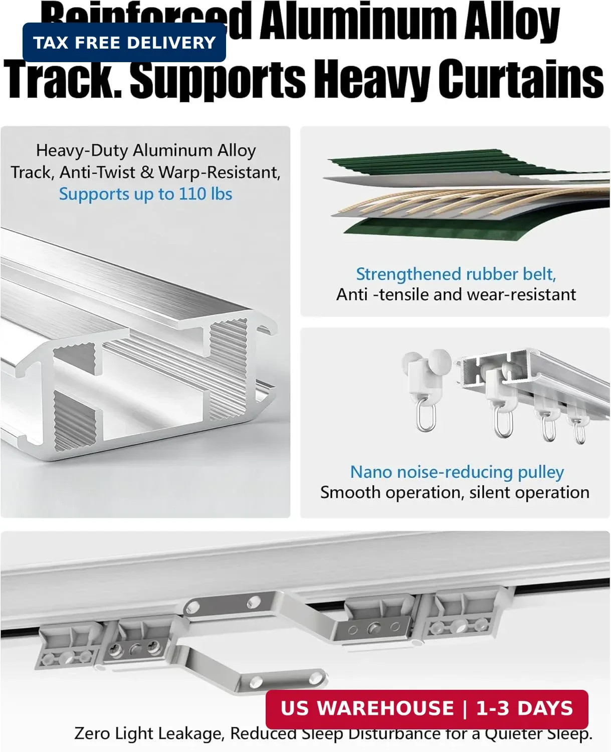 Smart Curtains System, Electric Curtain Track with Automated Rail, Motorized Cur