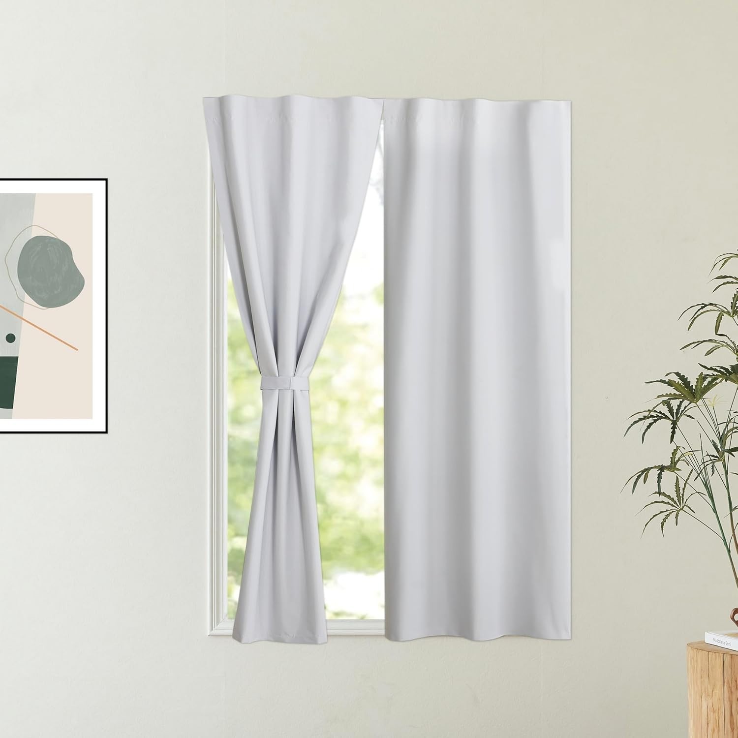 100% Blackout Cordless Roller Door Blinds, 30×72 inch – Easy Installation Shade