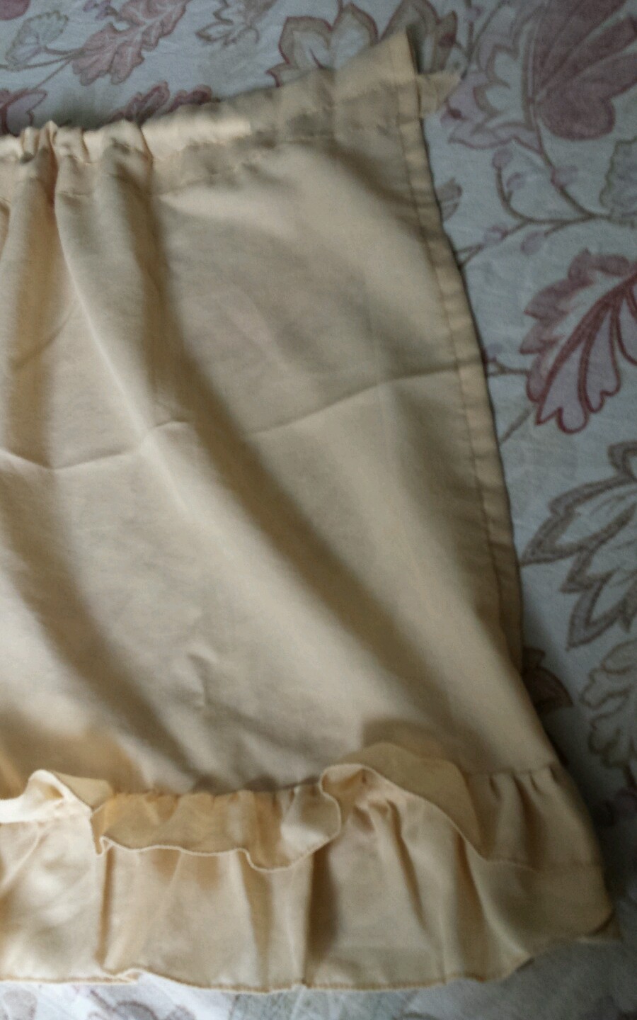 Two Retro Plain Off White/Yellow Curtains Made in the USA