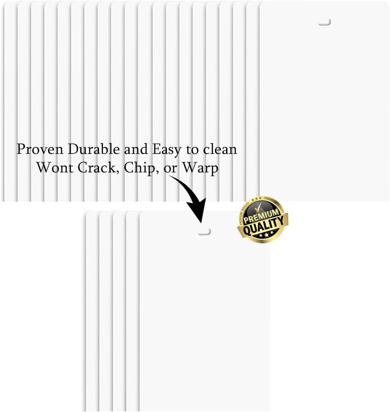Vertical Blinds Replacement Slats Heavy Duty PVC Smooth Curved (White) You Pick