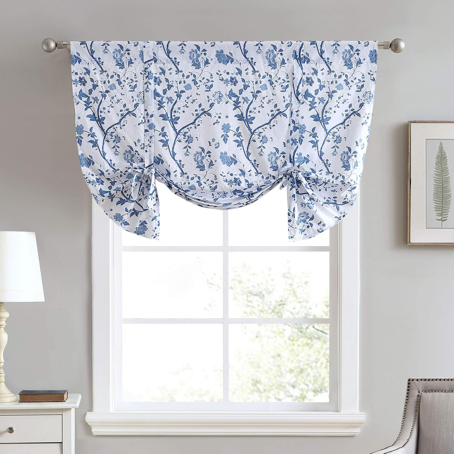 Cotton Pole Top Valance, Stylish & Lightweight Window Treatment for Home Decor (