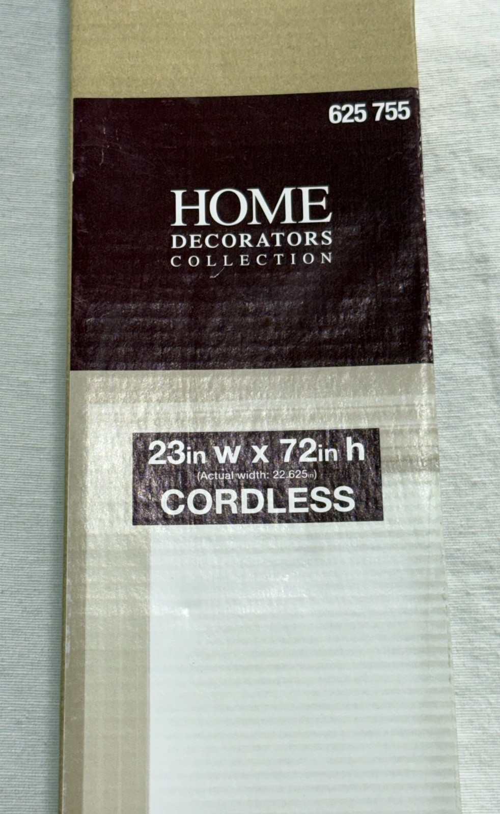 HDC Cordless Light Filtering Cellular 23″ W x 72″ L Shade in Snow Drift, NEW