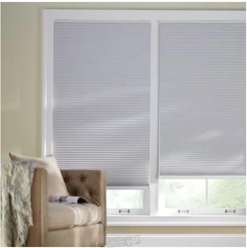 Shadow White Cordless Blackout Cellular Shade 34 in. W x 72 in. L Blinds HDC