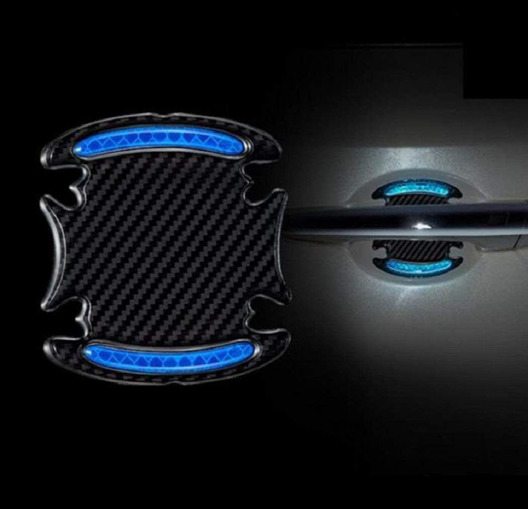 Carbon Fiber Inner Door Handle Scratch Protector Reflective Warning Marker Tr…