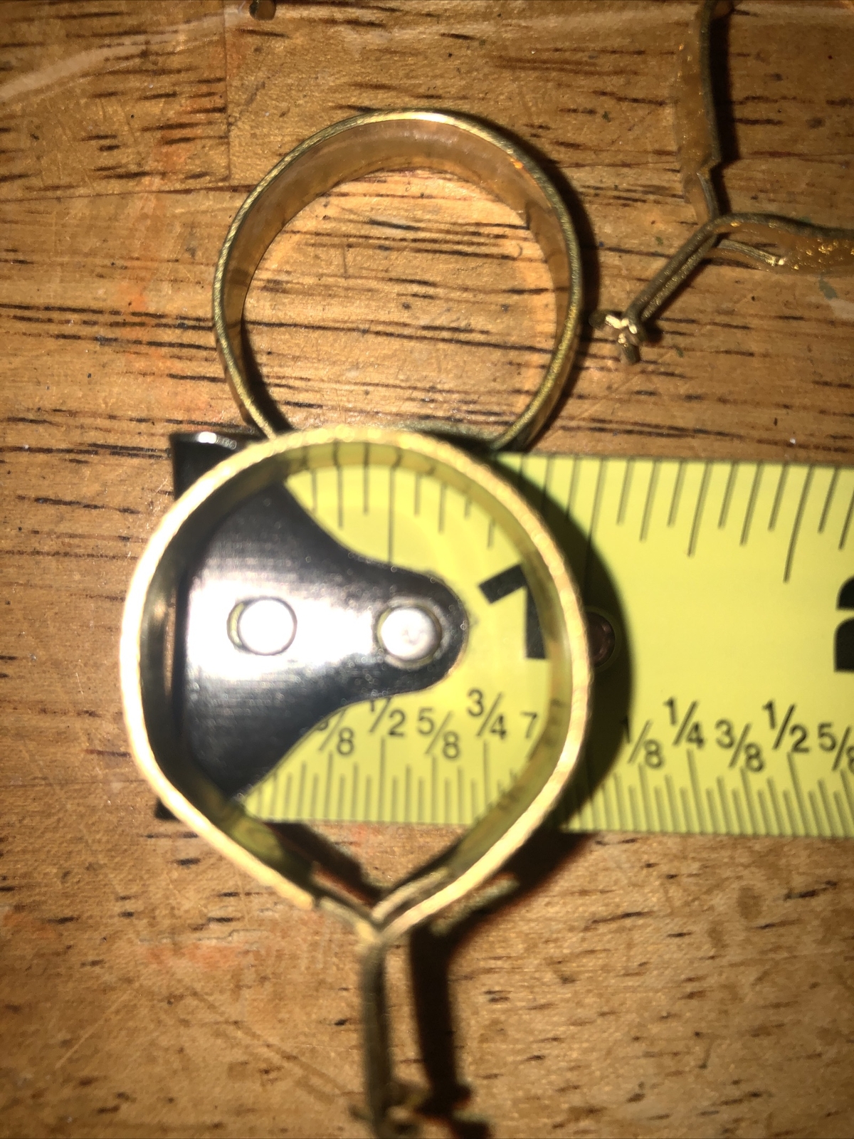 22 Vintage Bright Brass Finish Clip-On Cafe Curtain Drapery Rings 7/8 Inch