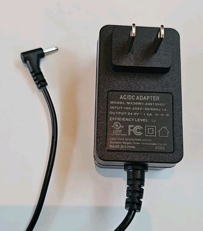 Motorized Roller Shades Charging Cord Model MX36W1-2401500U New 72″
