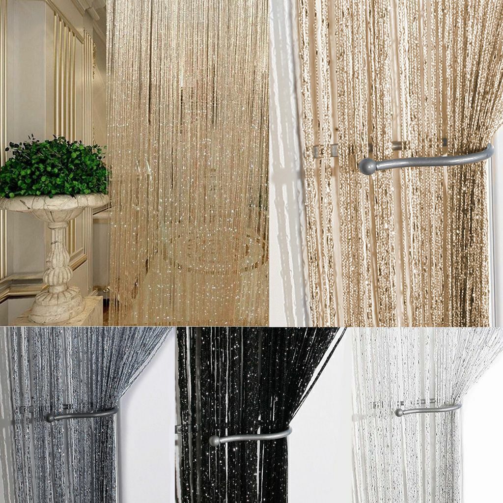 2025 Glitter String Door Curtain Room Divider Fringe Tassel Crystal Panel