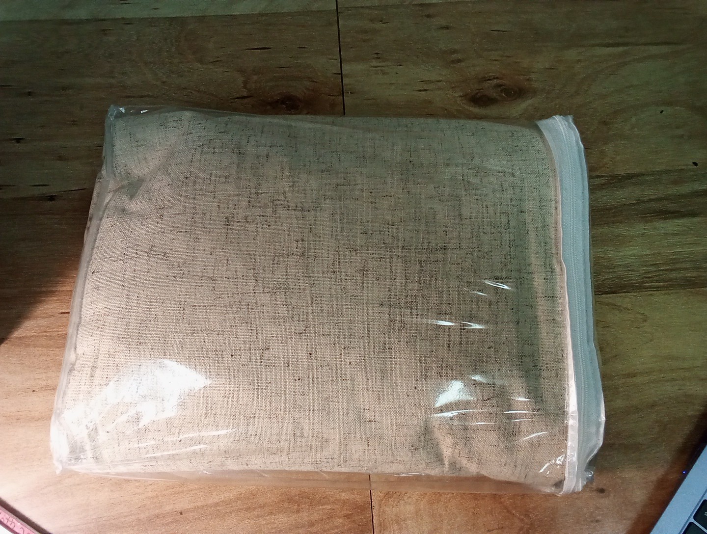 Unbranded 1 Panel 90″ Pinch Pleated Linen Drape Blackout Color:Beige