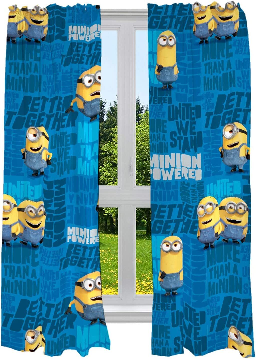 Minions “Too Many Minions” Kids Curtain Panel, Set of 2-AB08SB9YBV90