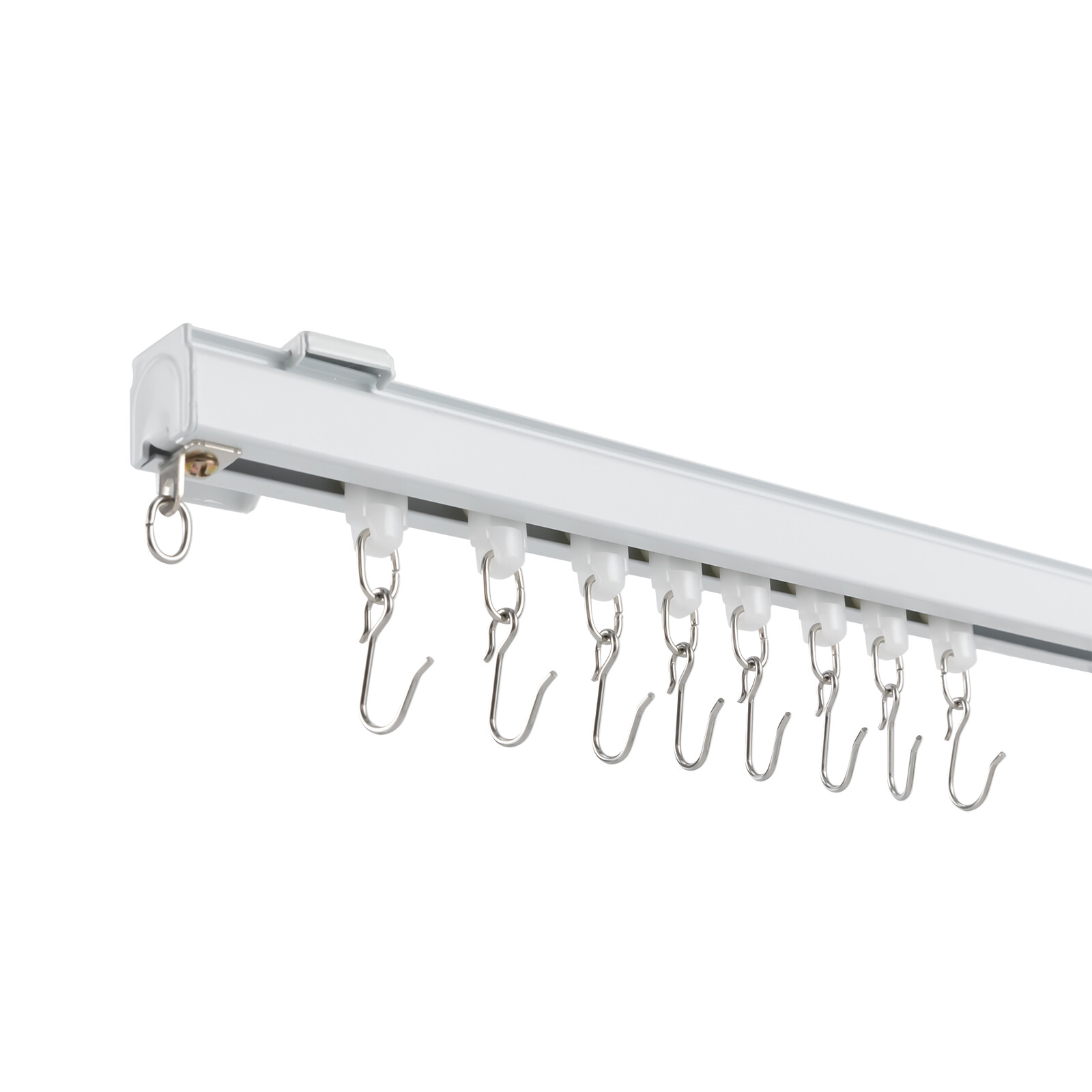 12-18ft Curtain Hanging Track System Track Kit with Hooks Wall Mount NEW