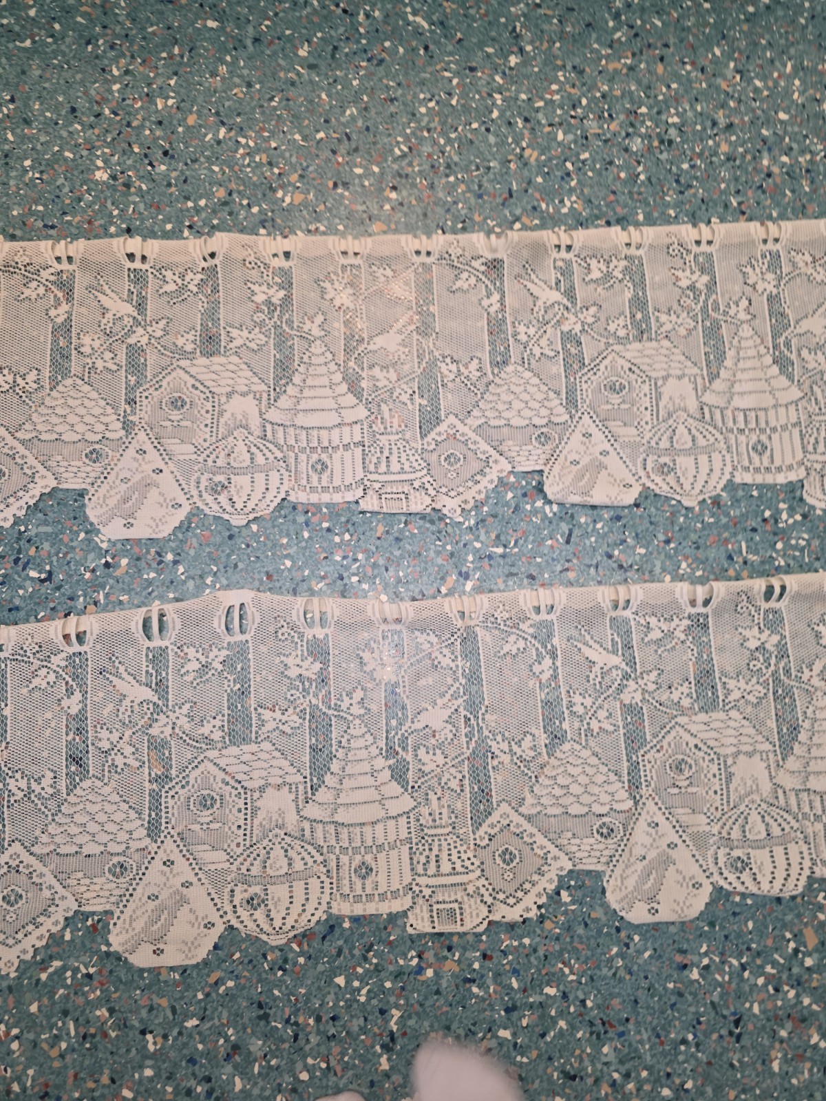 Heritage Lace Birdhouse Lace Pair Of Valance White 60″ x 12 ” Hummingbird