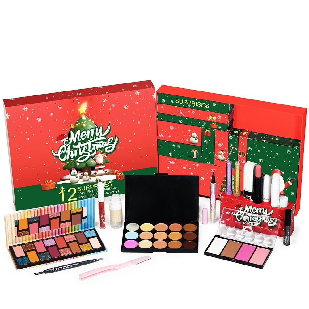 Makeup Advent Calendar 2025 Christmas Countdown 12 Days Cosmetic Gift Set