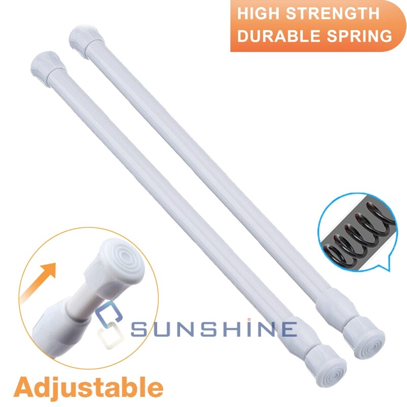 Extendable Shower Curtain Rail Rod Telescopic Pole Bathroom Window Wardrobe Rod
