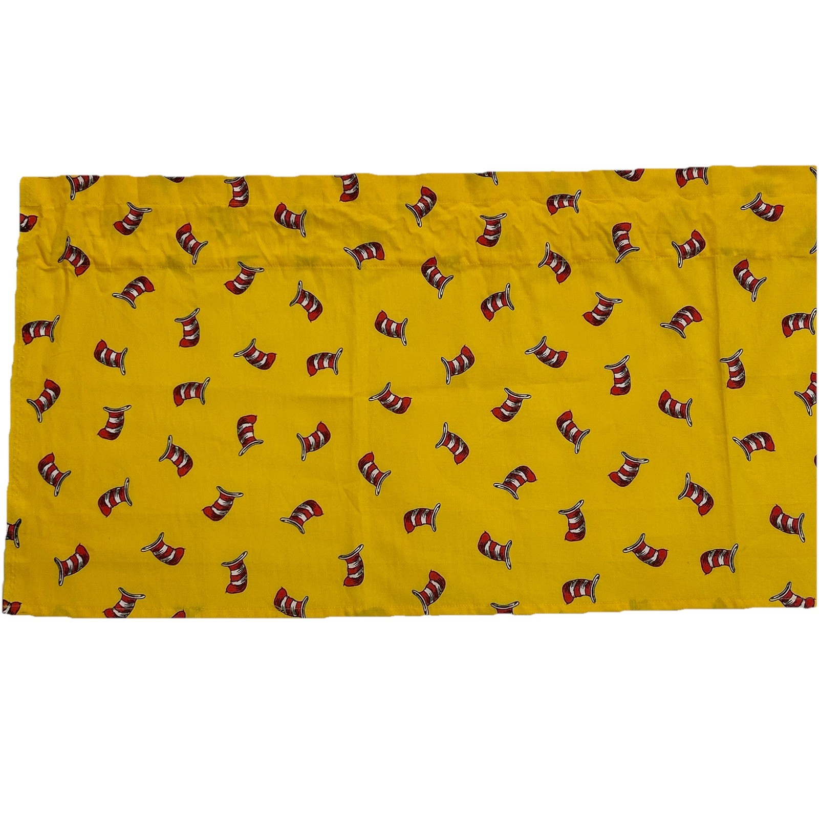 Dr Suess Cat In The Hat Window Valance Yellow Curtain 11” X 44”