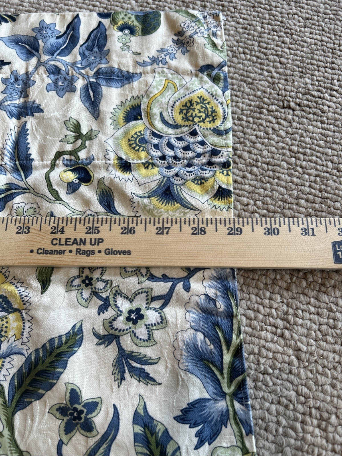 Waverly Imperial Dress Porcelain Jacobean Floral Blue Curtains 20” X 29” Valance