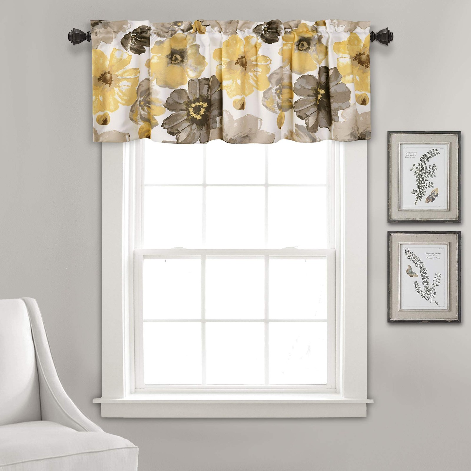Lush Decor Leah Room Darkening Window Curtain Valance, 18 inch x 52 inch,…