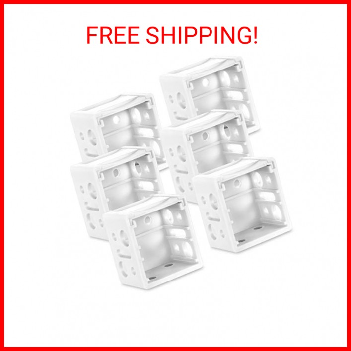 6 Pieces 1 Inch Blind Brackets White Profile Box Mounting Bracket Window Blinds