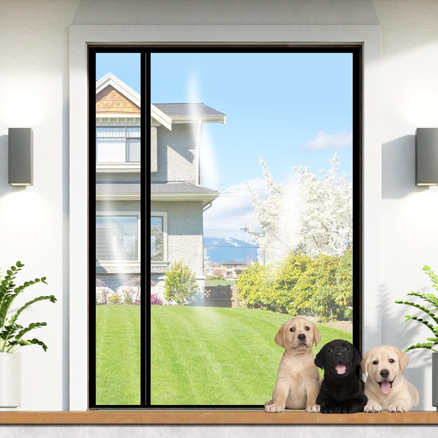 Transparent Insulated Door CurtainS, Reversible Left or Right Side Opening In…