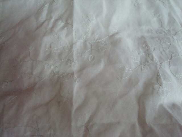NWOT SET OF 2 SHEER CURTAIN PANELS W/NEEDLE EMBROIDERY-FREE S&H