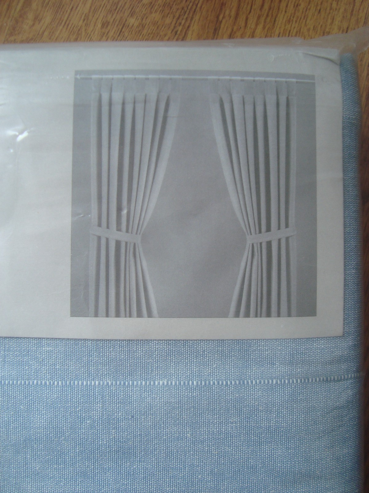 IKEA 100% Cotton Pair of Curtains Tie-backs 55×98 ” LENDA Panels Blue 901.119.75
