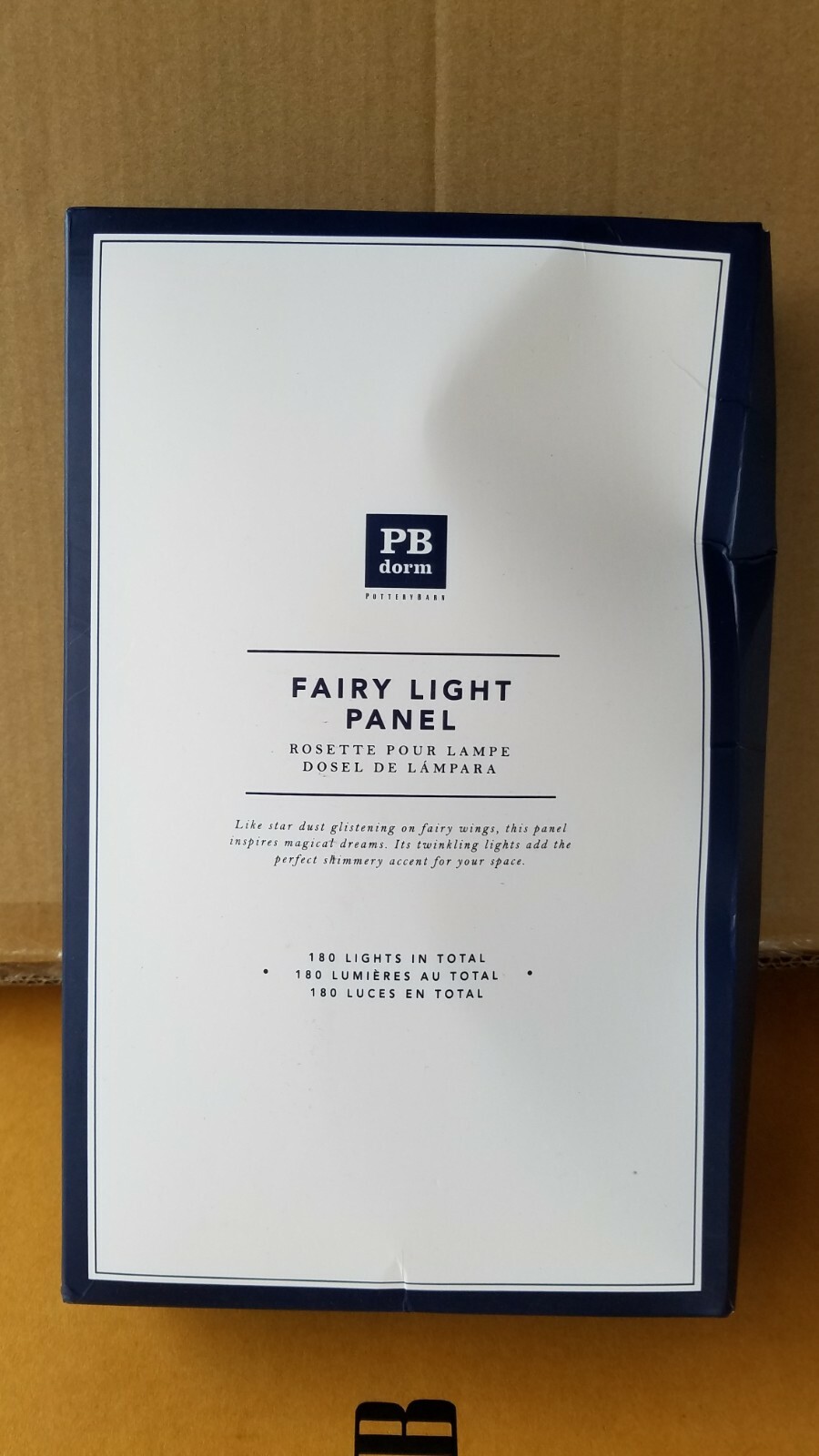Pottery Barn Teen Fairy Light Panel Mesh White 52 x 86″ H #6760