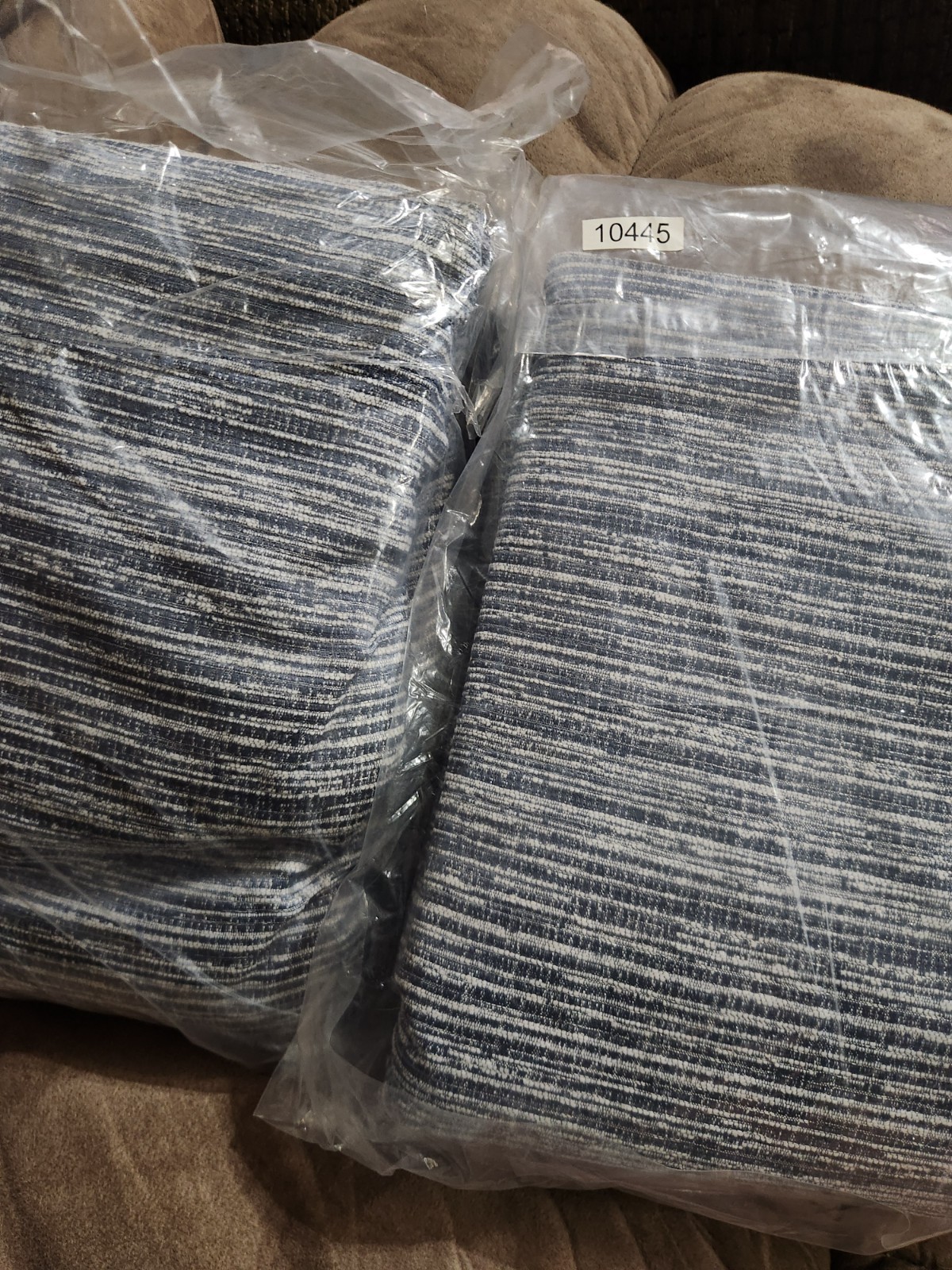 Ombre Max Blackout Curtain Thermal Rod Pocket 52×96″ Navy 2lot Linear Jacquard