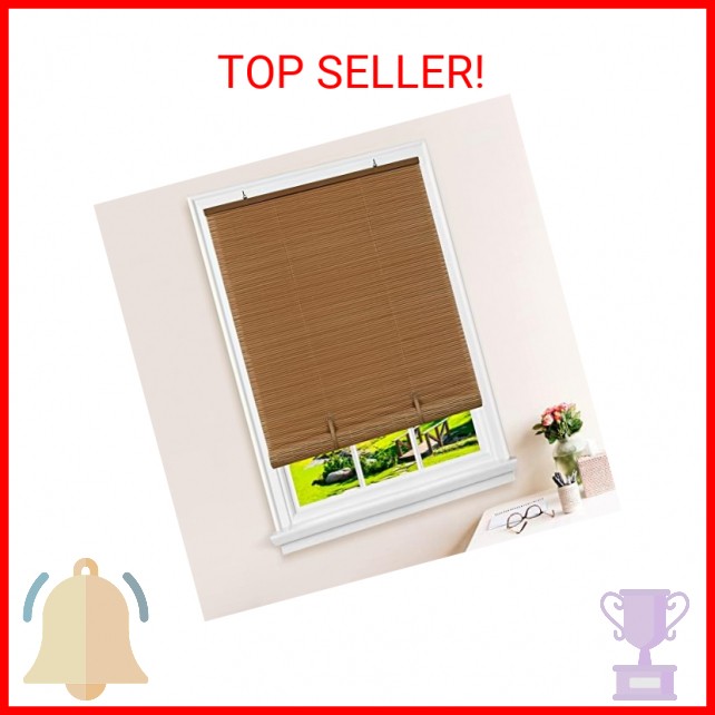 Cordless Solstice Vinyl Roll-Up Blind – 36 Inch Width, 72 Inch Length, Quarter I