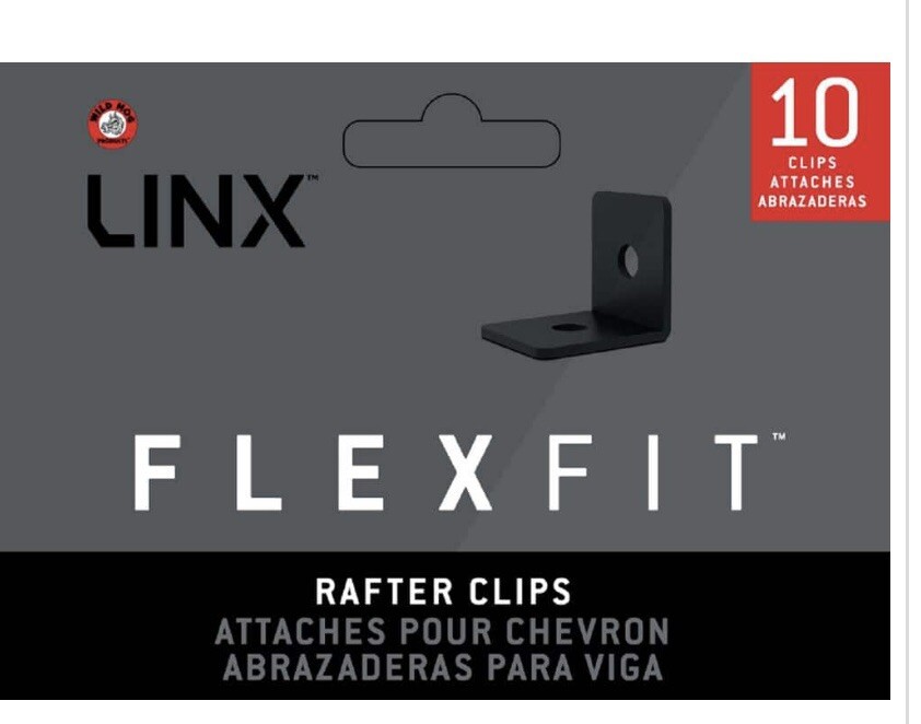 LINX 1.25 in. x 1.5 in.RafterFit Pergola Black SteelRafter Clips (10-Pack)