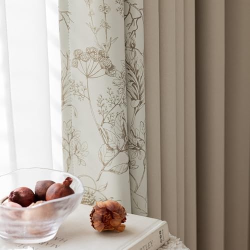 Pinecone Curtains 96 Inches 52″W x 96″L (Pack of 2) Solid and Light Camel