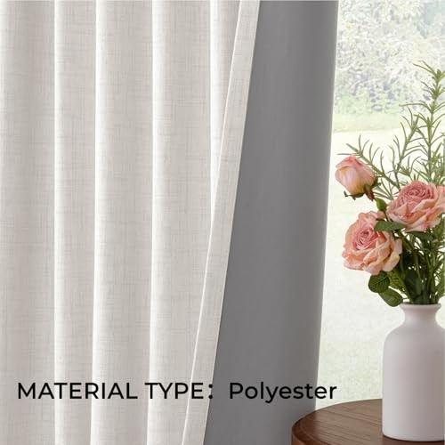 Thermal Sliding Door Curtains 100% Blackout 50″W x 96″L (Pack of 1) Beige