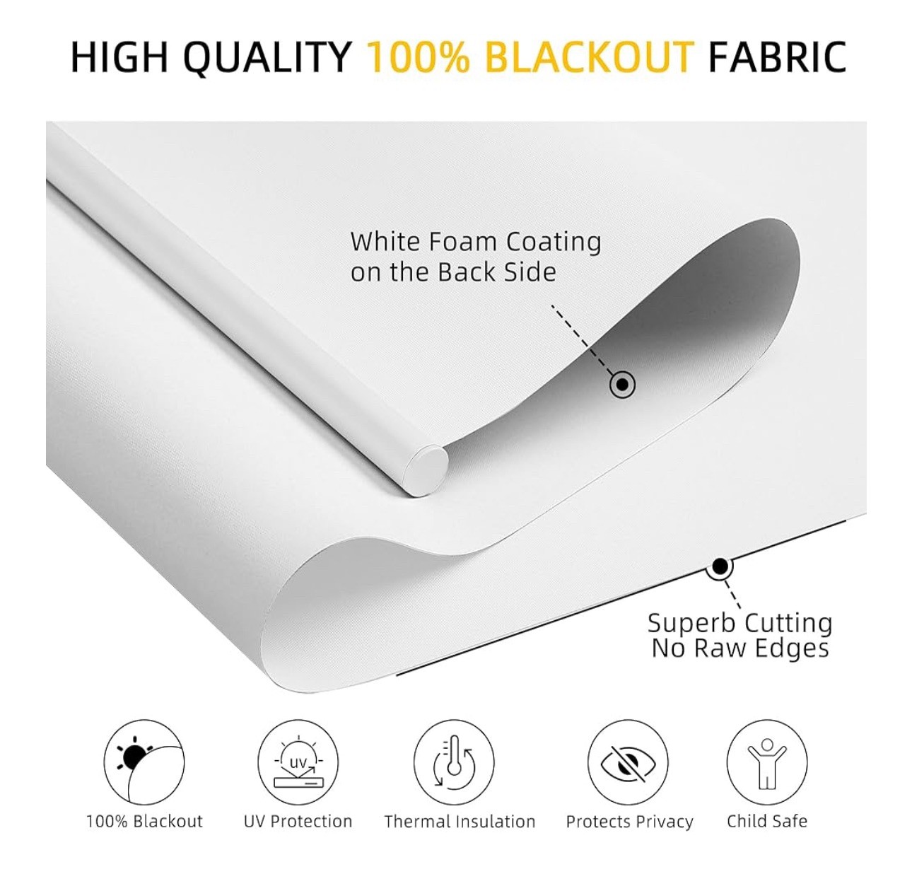 ChrisDowa Corded 100% Blackout Roller Shades Grey 70×72 Thermal Insulated