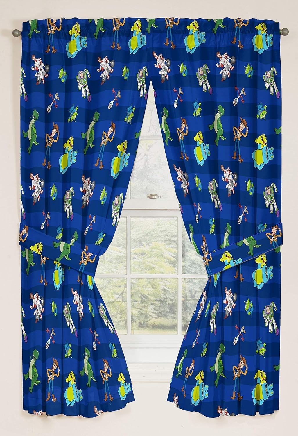 Kids Window Drapes – 4 Piece Curtain Set Includes 2 Tiebacks, Beautiful Beddi…