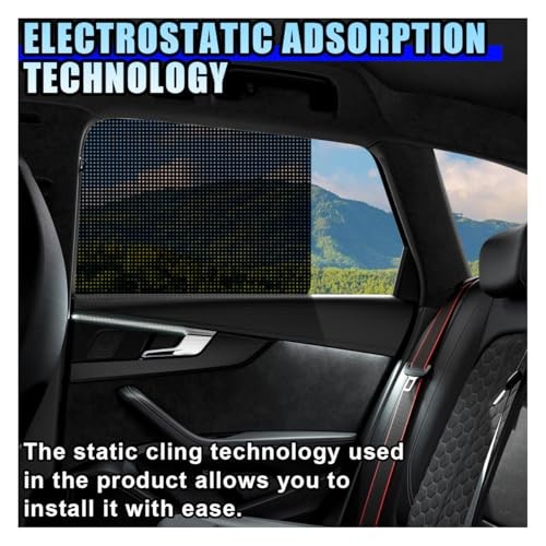 2PCS Car Side Window Sunshade, Block UV Rays Privacy Protector Mesh Hole-2PCS