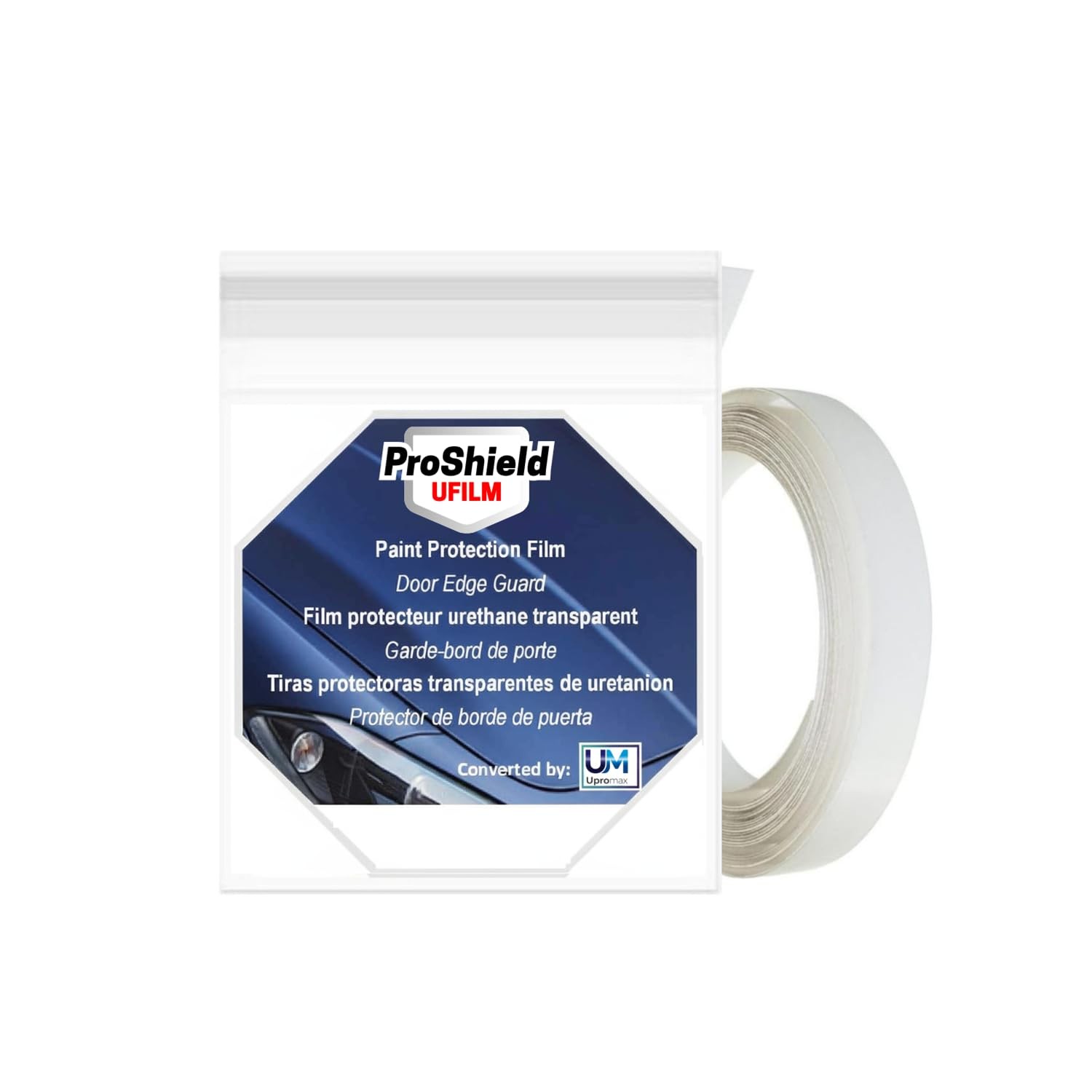 Upromax Roll Door Edge Guard Paint Protection Film 0.4 Inches x 5 YD, Clear