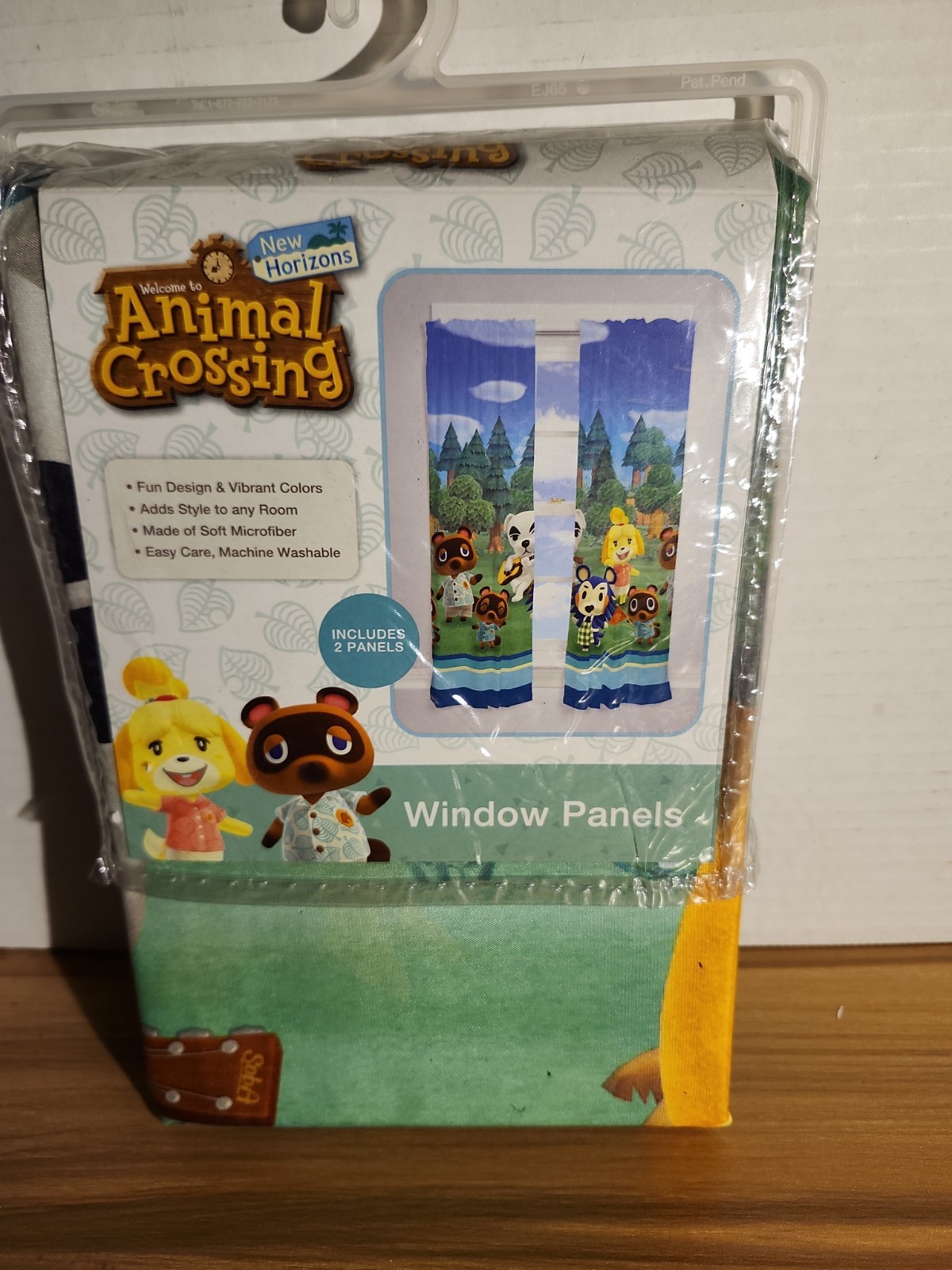 Animal Crossing “Welcome Islanders” Window Curtain Set, 2 Panels, 82″W x 63″L