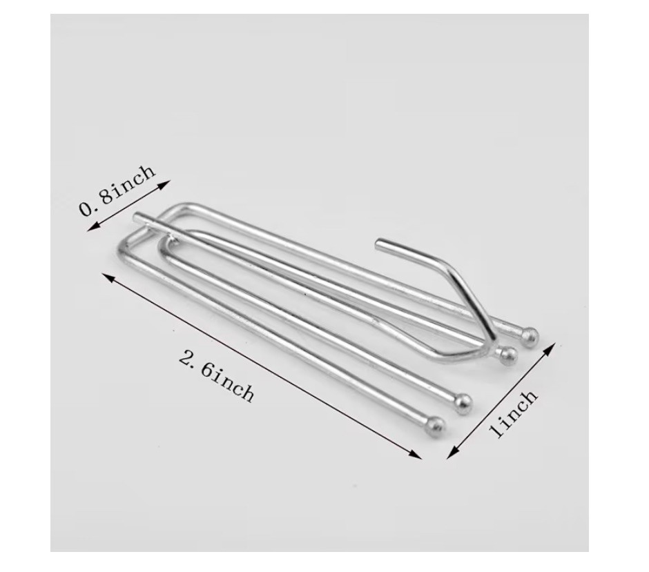 50 DOUBLE PLEAT DRAPERY DRAPES CURTAIN HANGERS HOOKS CLIPS NEW 4END HOOKS