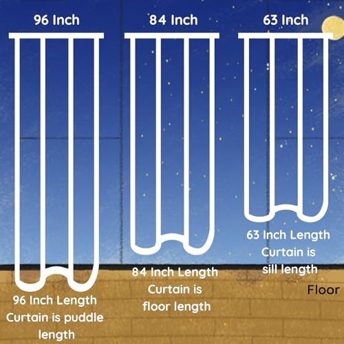 Pinecone Curtains 96 Inches 52″W x 96″L (Pack of 2) Solid and Light Camel