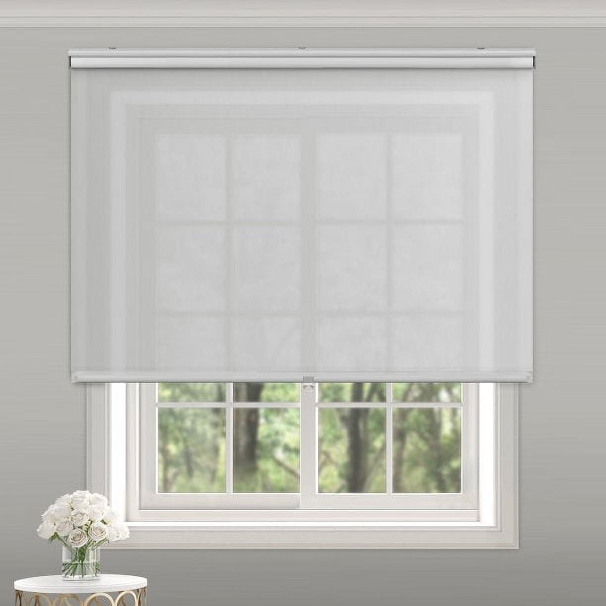 Light Filtering Slow Release Roller Shade 35″ W x 72″ L White