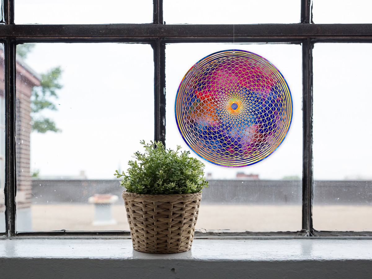Suncatcher Crown Chakra Window Picture Hanger Gift Idea Christmas