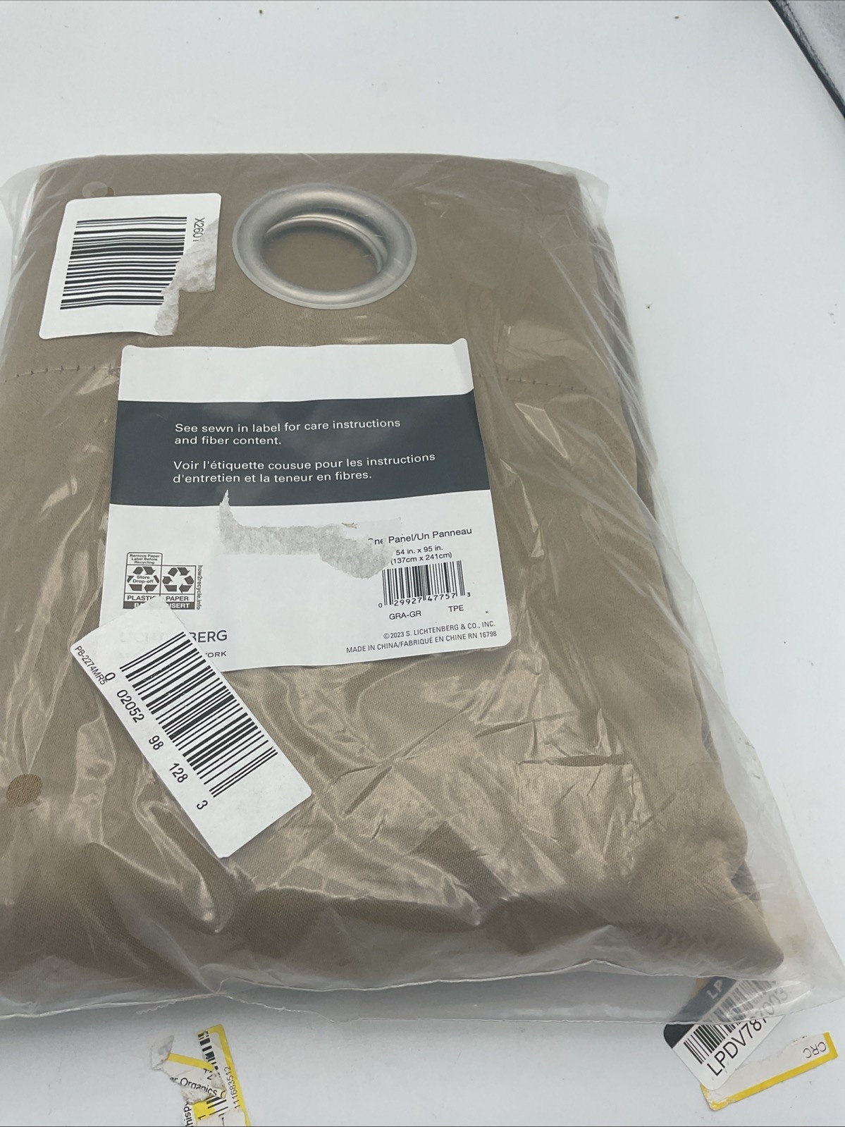 Sun Zero Room-Darkening Grommet Curtain Panel 54 X95 Taupe