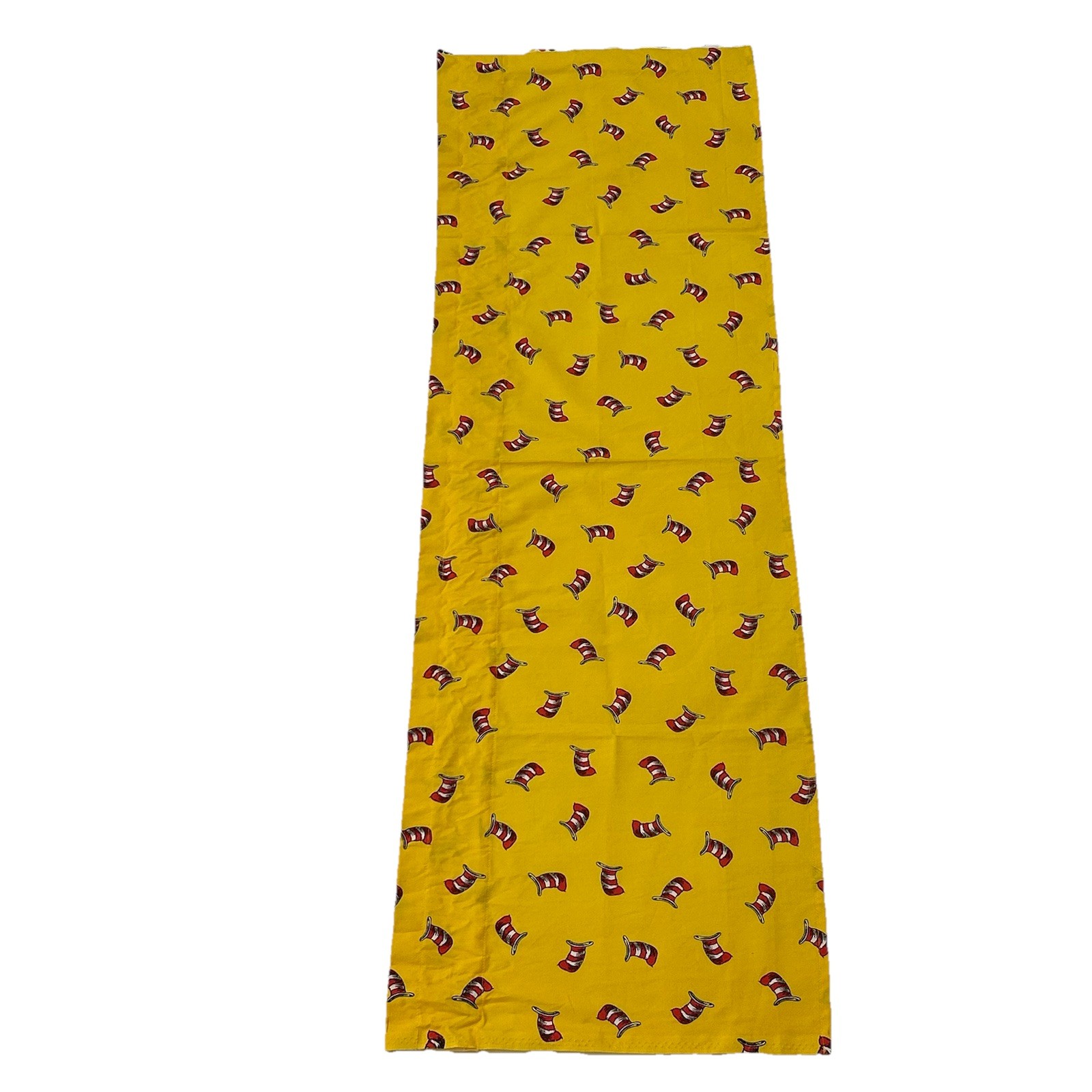 Dr Suess Cat In The Hat Window Valance Yellow Curtain 11” X 44”