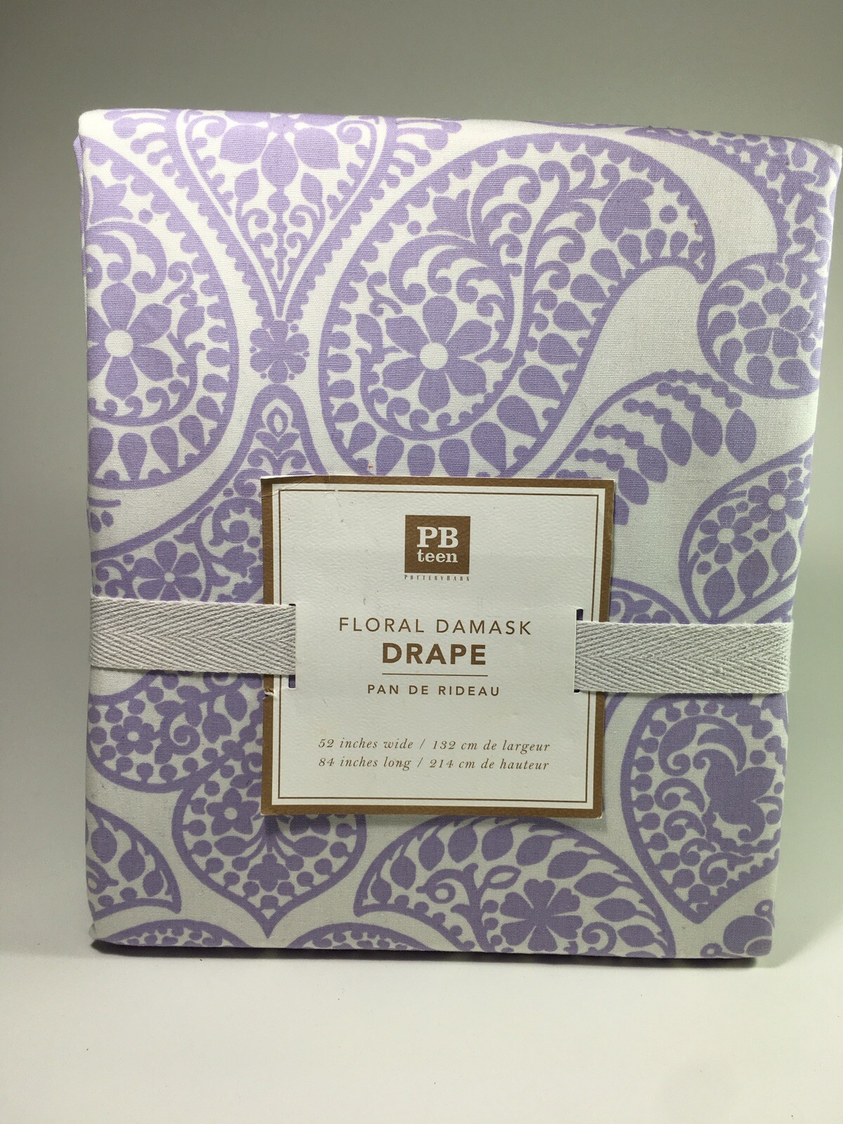 Pottery Barn PB Teen Dreamy Damask Floral Curtain Drape 52″x84″ (Pole Pocket)
