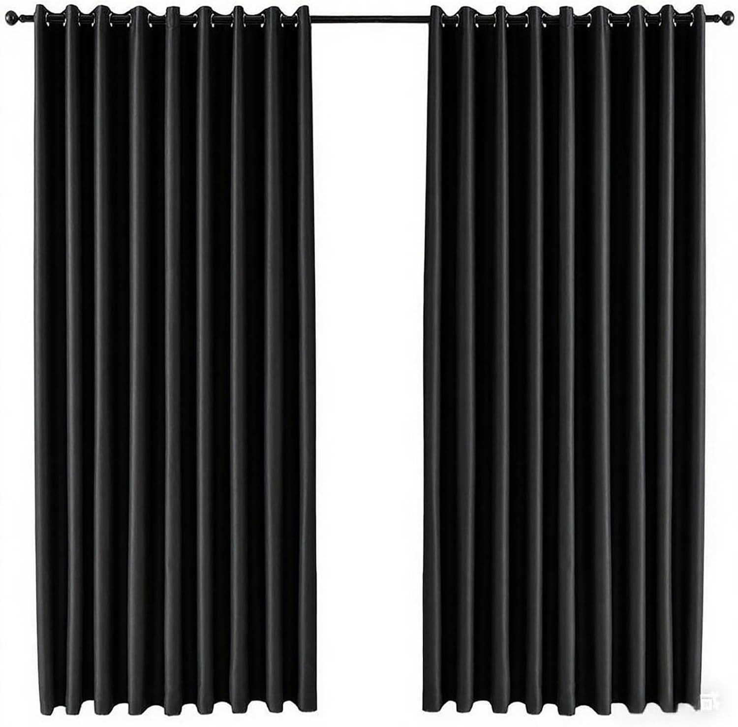 Home Decor Blackout Extra Long Curtains，240″ Long Grommet High Ceiling Draps Noi