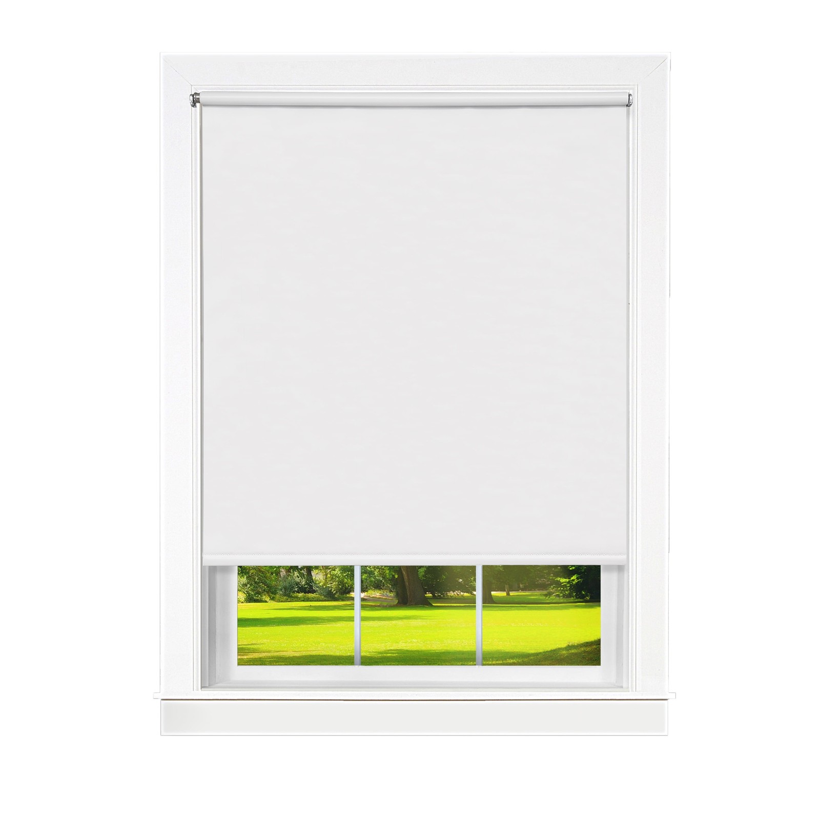 Tear Down Cordless Roller Shade, White Vinyl, Light Filtering, 72″x55″
