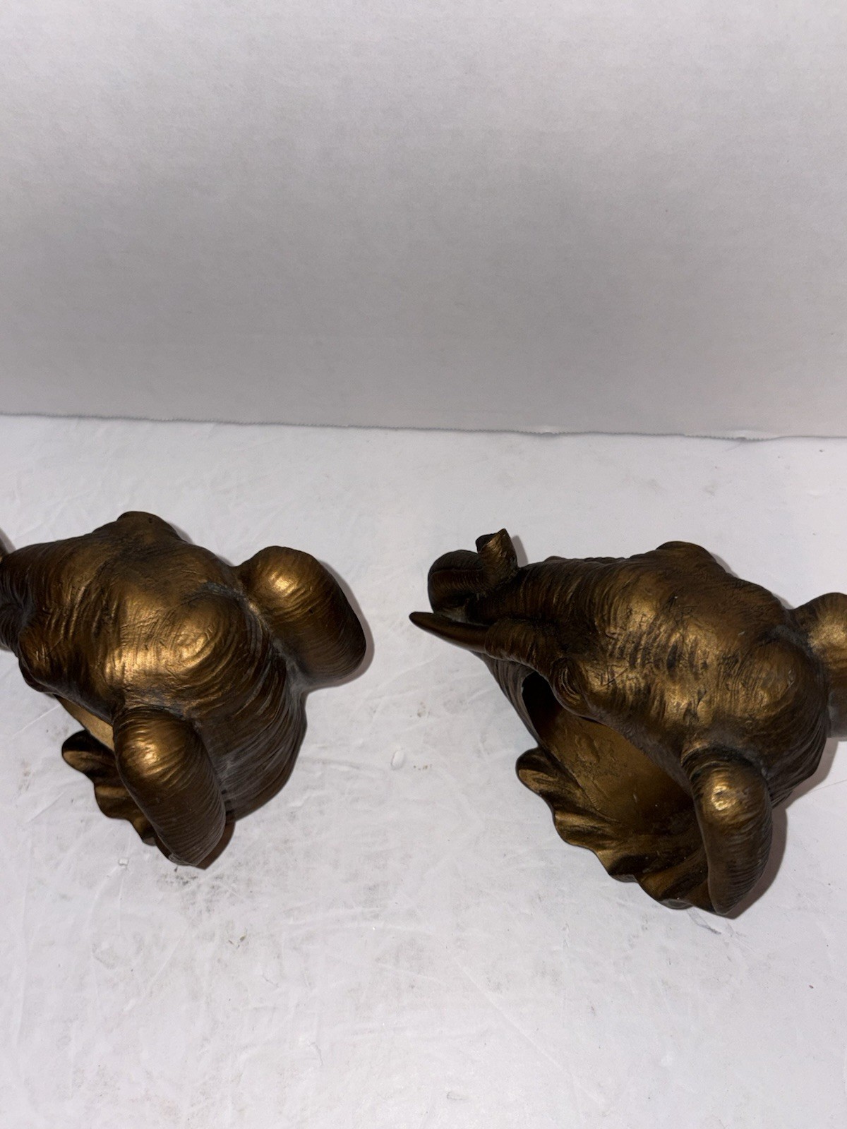 Vintage Elephant Head Curtain Rod Holder Pole Brackets – Pair of 2 Unbranded