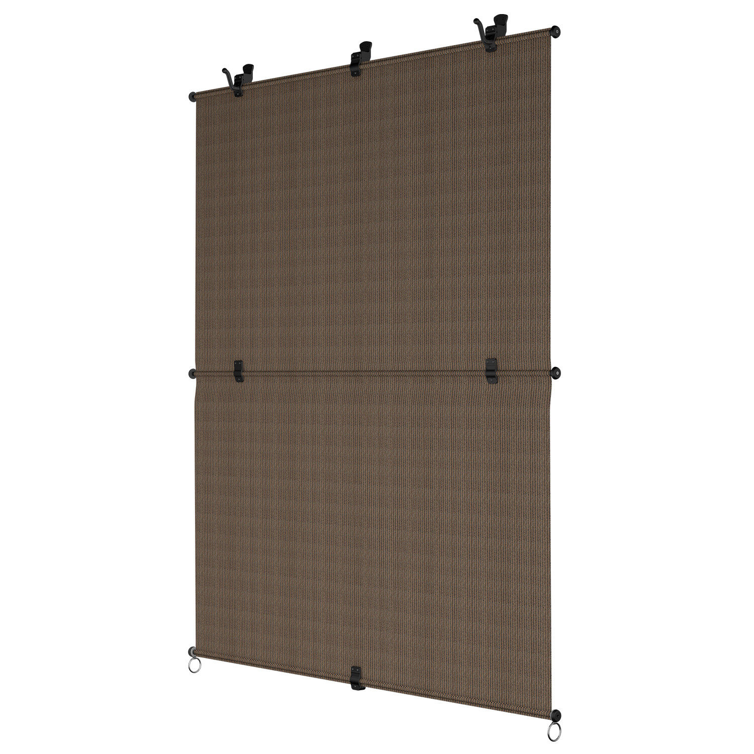 Outdoor Brown Roll up Shade Foldable Curtain For Patio Porch Pergola Balcony