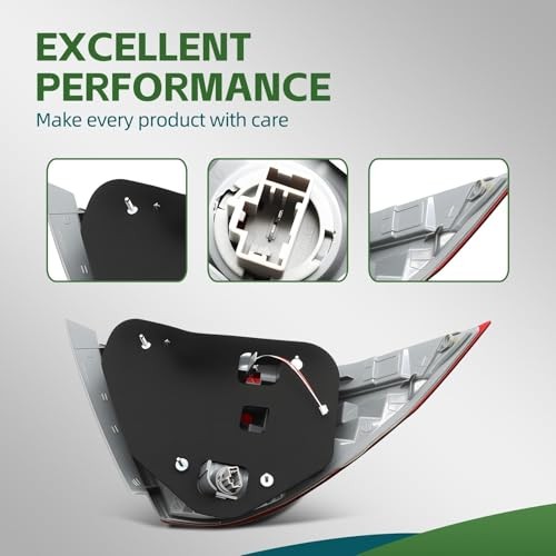 Tail Lights Assembly Driver & Passenger Side Compatible with Accord 2006-2007