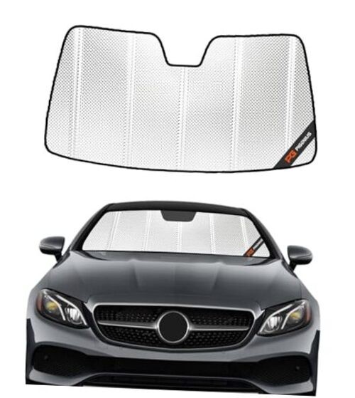 Windshield Sun Shade for Benz E-Class Sedan 2017-2023. Reflective Aluminum