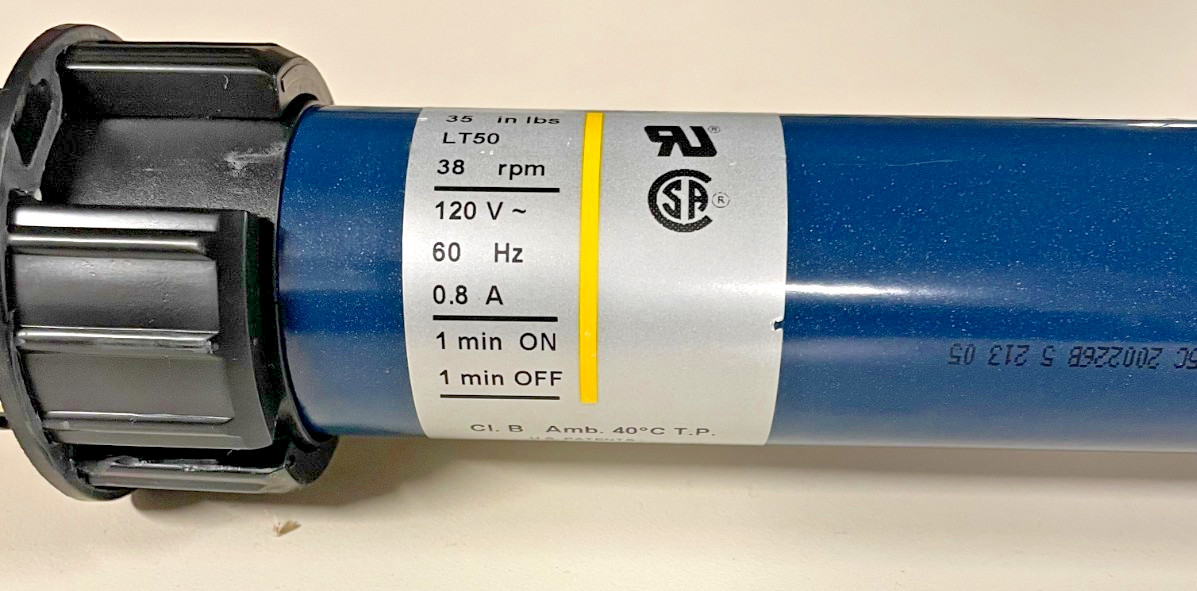 Somfy 504S2 RH 120v AC Roller Shade Motor