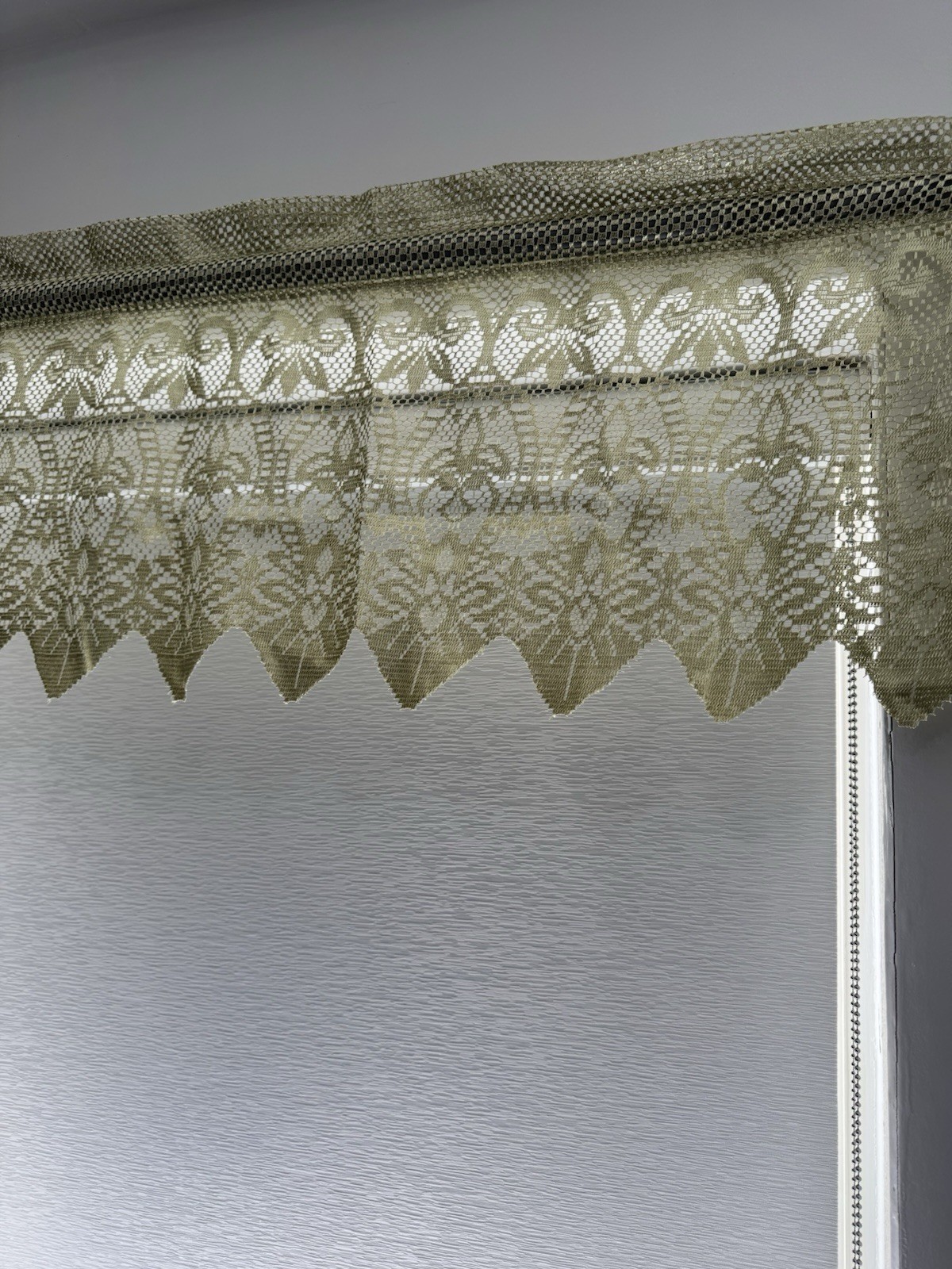 laura ashley Lace window valance Set Of 2 Colors Sage